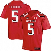 Texas Tech Red Raiders 5 Michael Crabtree Red College Football Jersey Dzhi,baseball caps,new era cap wholesale,wholesale hats